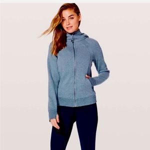 Lululemon blue/gray scuba hoodie, size 8